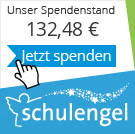 Schulengel-Logo mit aktuellem Spendenstand